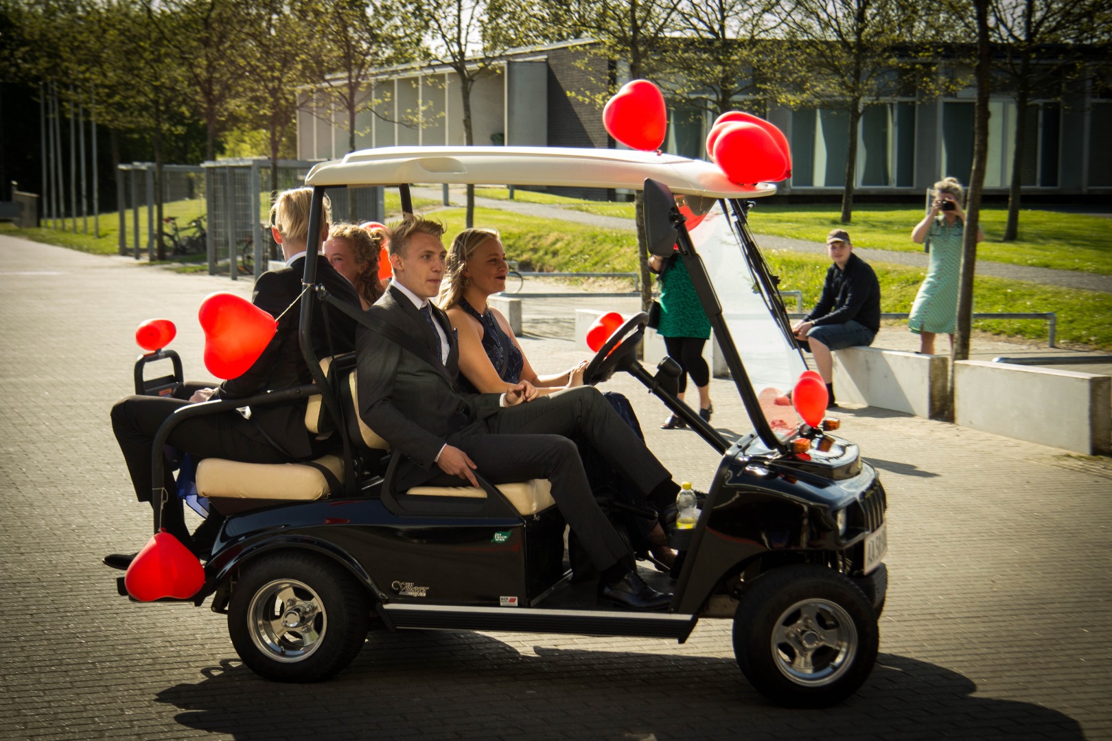 Til galla i golfbuggy